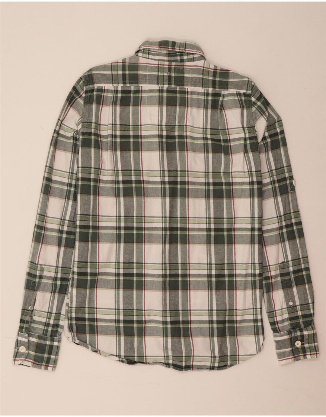 Męska koszula flanelowa Superdry w średnią zieloną kratę, bawełniana