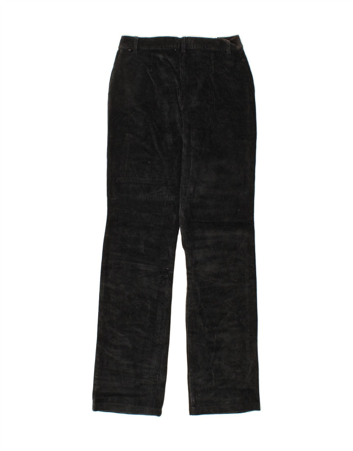 BAILO Womens Straight Corduroy Trousers IT 44 Medium W27 L34 Black Cotton Vintage Bailo and Second-Hand Bailo from Messina Hembry 