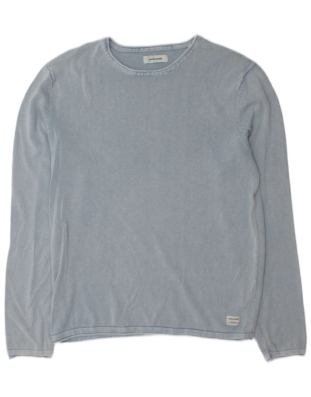 Męski sweter Jack & Jones z dekoltem w łódkę, średni niebieski, bawełniany