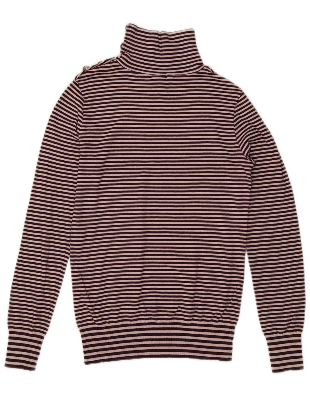 Damski sweter zapinany na guziki Massimo Dutti UK 12 w średnie fioletowe paski