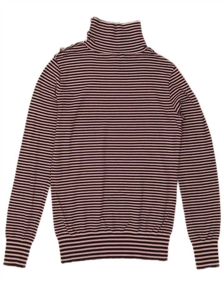Damski sweter zapinany na guziki Massimo Dutti UK 12 w średnie fioletowe paski