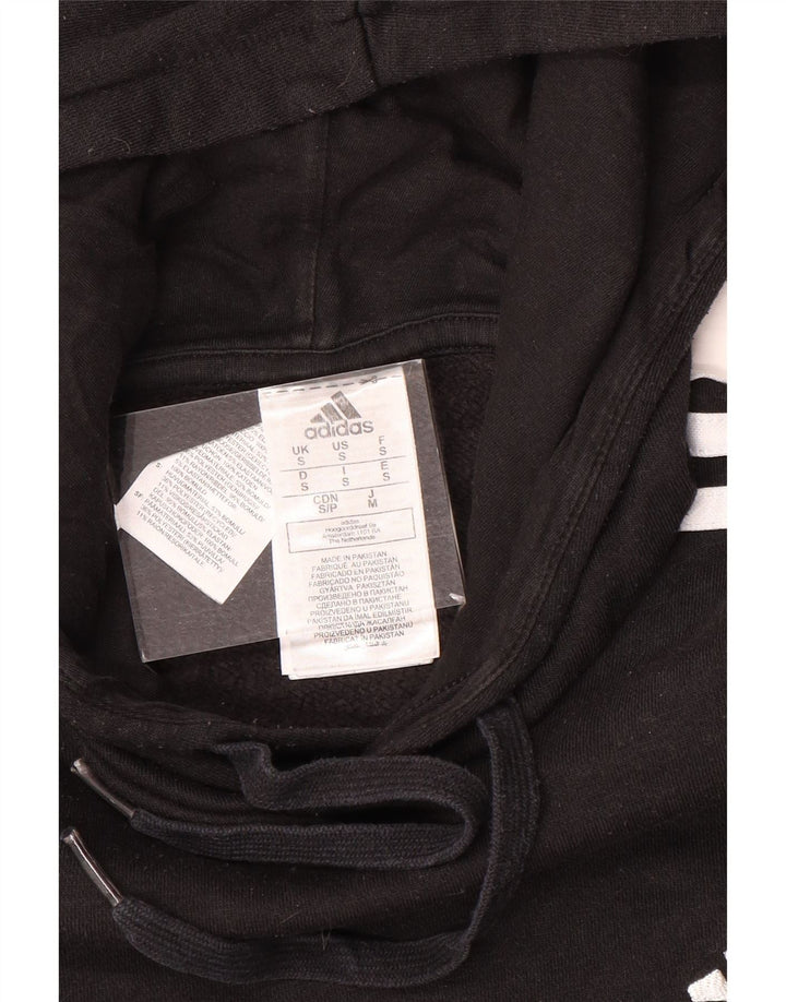 Adidas Męska bluza z kapturem, mała, czarna, poliestrowa