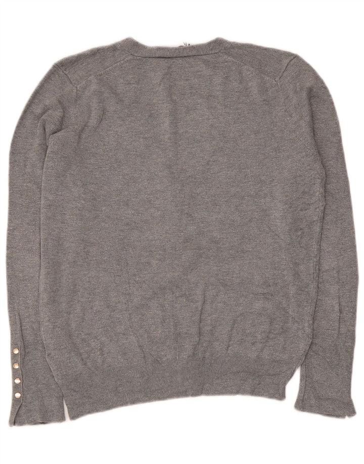 Sweter damski Zara Cardigan UK 14 Large, szara wiskoza