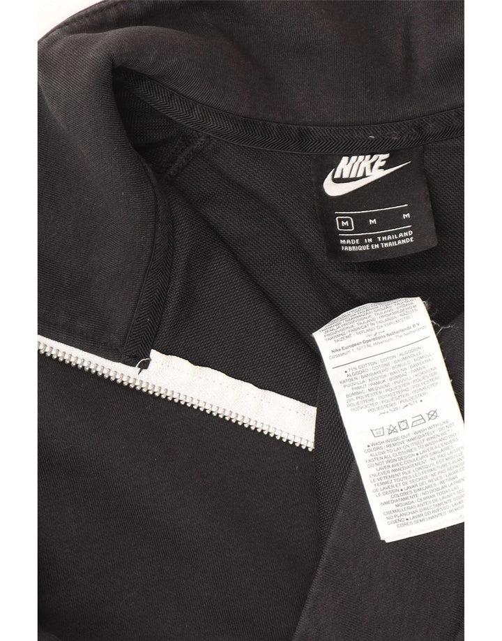 Męska bluza z zamkiem błyskawicznym Nike, średnia, czarna, bawełniana