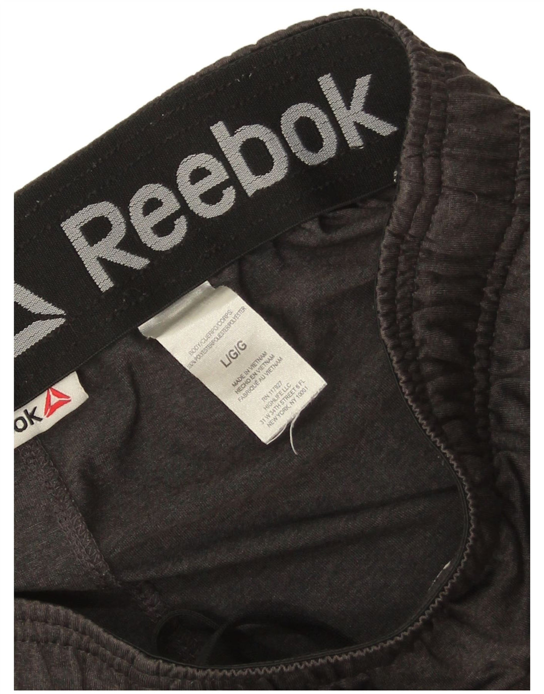 Męskie spodenki sportowe Reebok, duże, szare, z poliestru