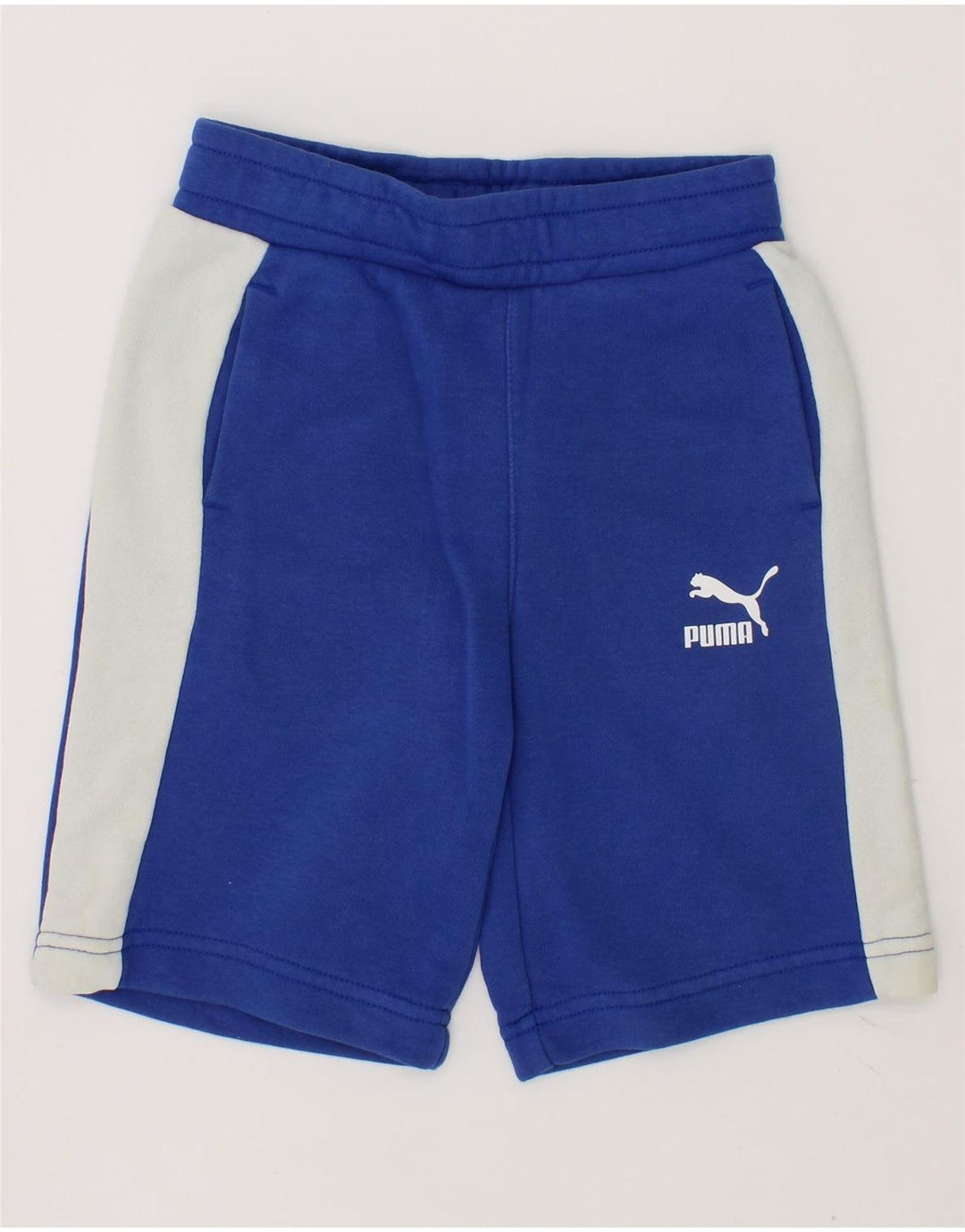 PUMA Boys Graphic Sport Shorts 4-5 Years Blue Colourblock Vintage Puma and Second-Hand Puma from Messina Hembry 