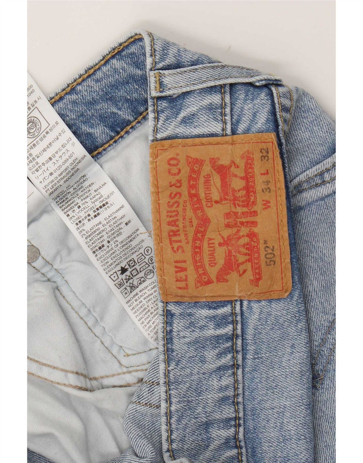 Męskie jeansy Levi's 502 Tapered W34 L32 Niebieskie bawełniane