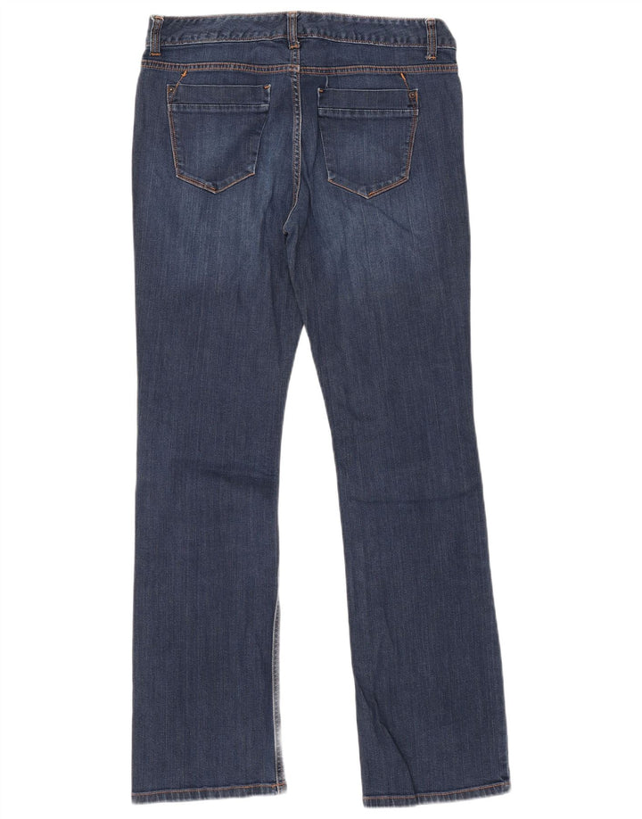 Damskie jeansy typu bootcut MOSSIMO US 12, duże, W32 L32, niebieska bawełna