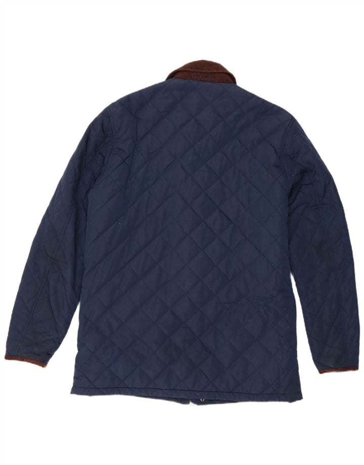 Męska pikowana kurtka Crew Clothing UK 38, średni granat, blok kolorów