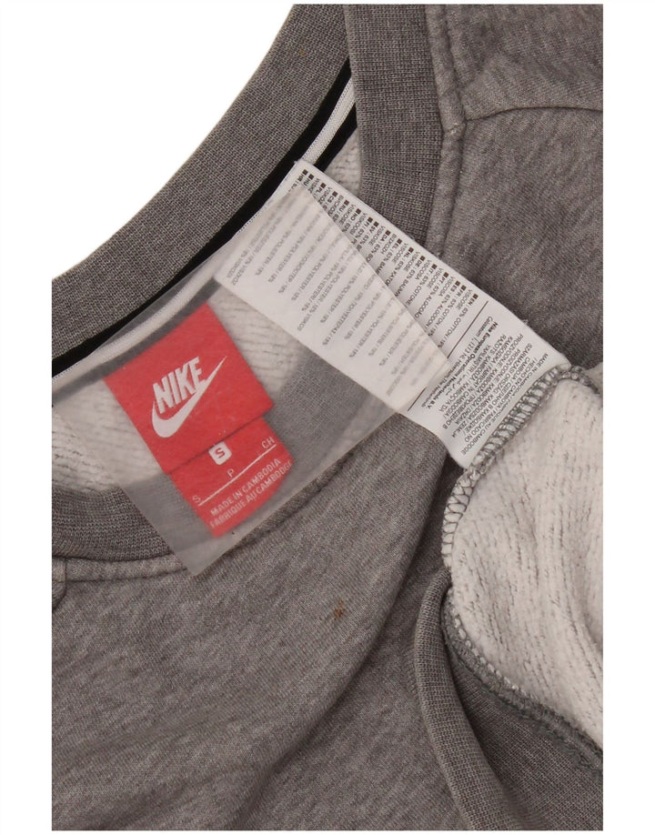 Damski sweter oversize Nike UK 10, mały, szary, bawełniany