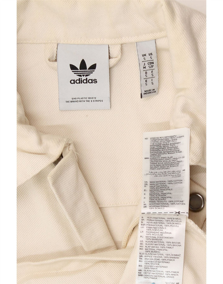 Męska kurtka bomber Adidas UK 36, mała, biała, bawełniana