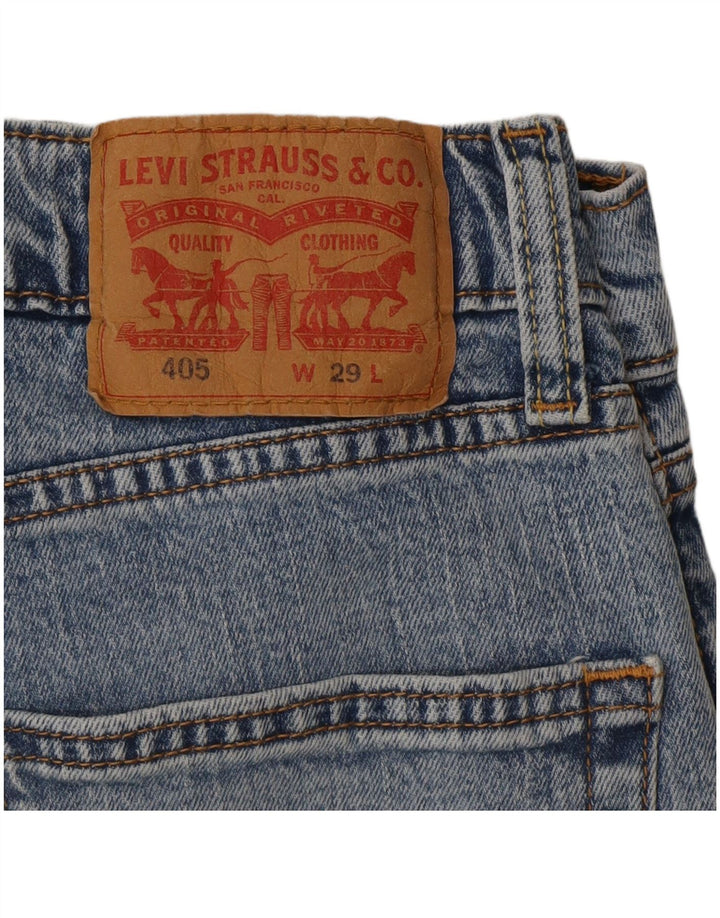 Męskie spodenki jeansowe Levi's 405 W29 Small, niebieskie, bawełniane