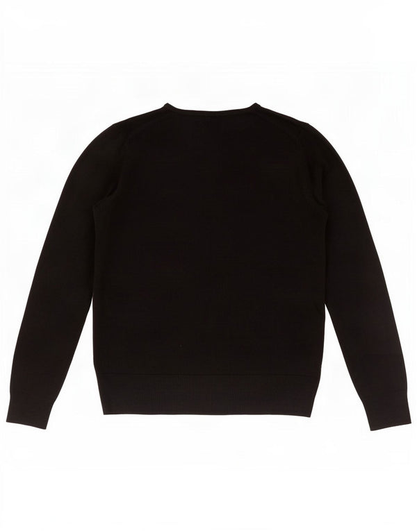 Marks & Spencer Damski sweter z okrągłym dekoltem UK 14, duży, czarny akryl
