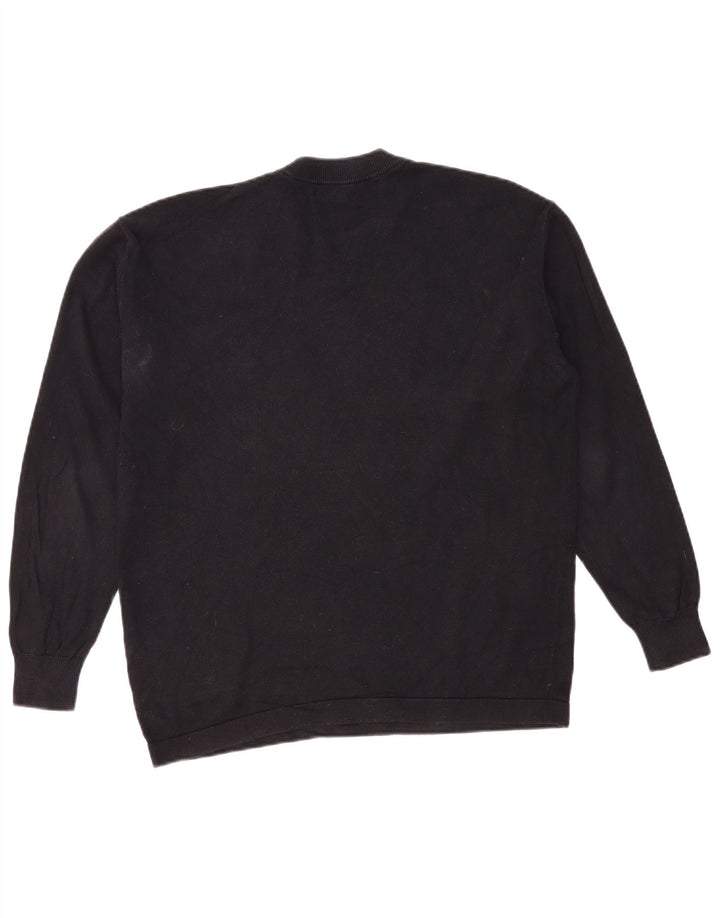 Męski sweter z okrągłym dekoltem Zara, mały, czarny