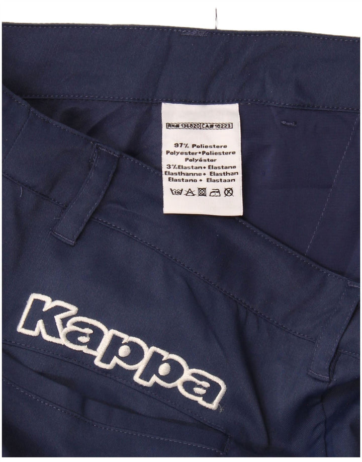 Damskie spodnie Chino Kappa Graphic Straight W34 L29 Granatowy poliester