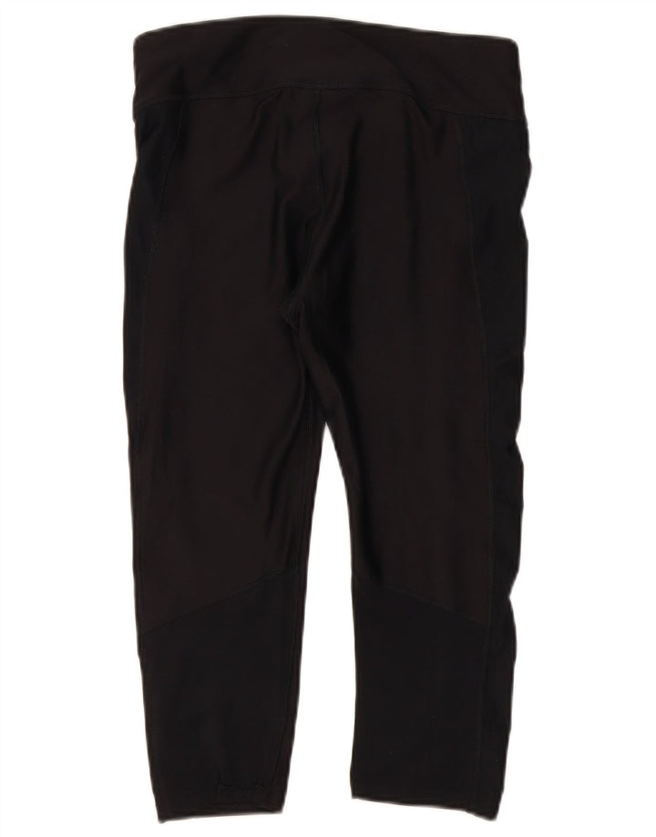 Damskie legginsy Under Armour Heat Gear Capri UK 12, średni czarny poliester