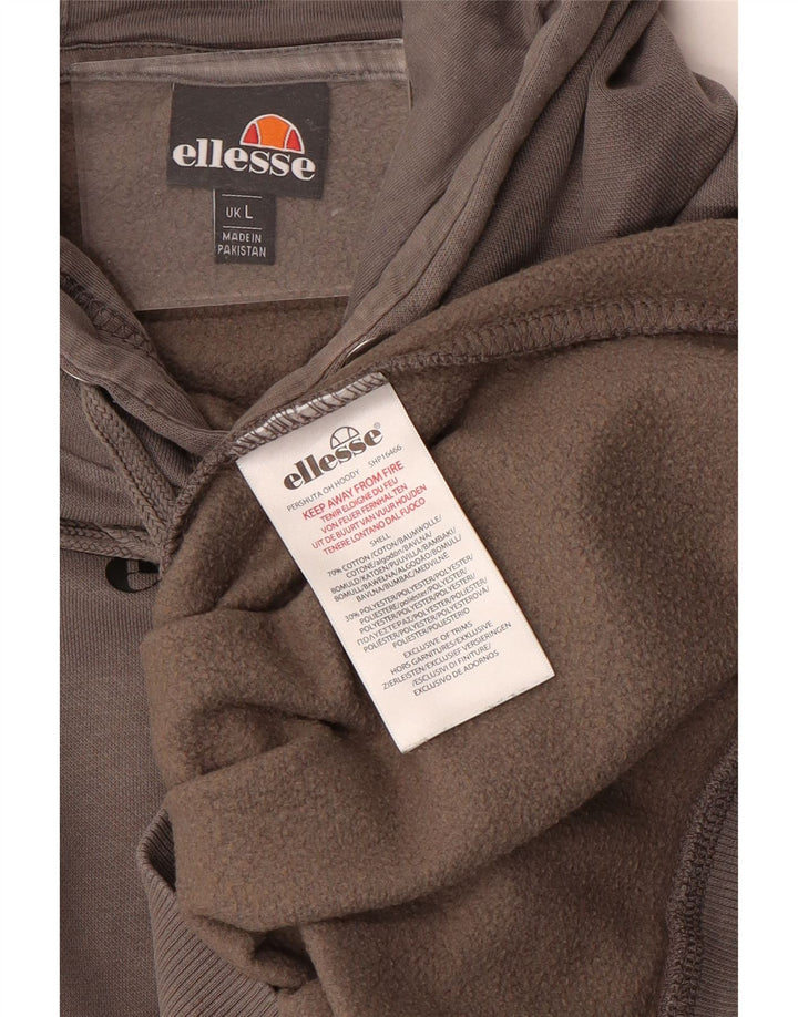Męski sweter z kapturem Ellesse, duży, szary, bawełniany