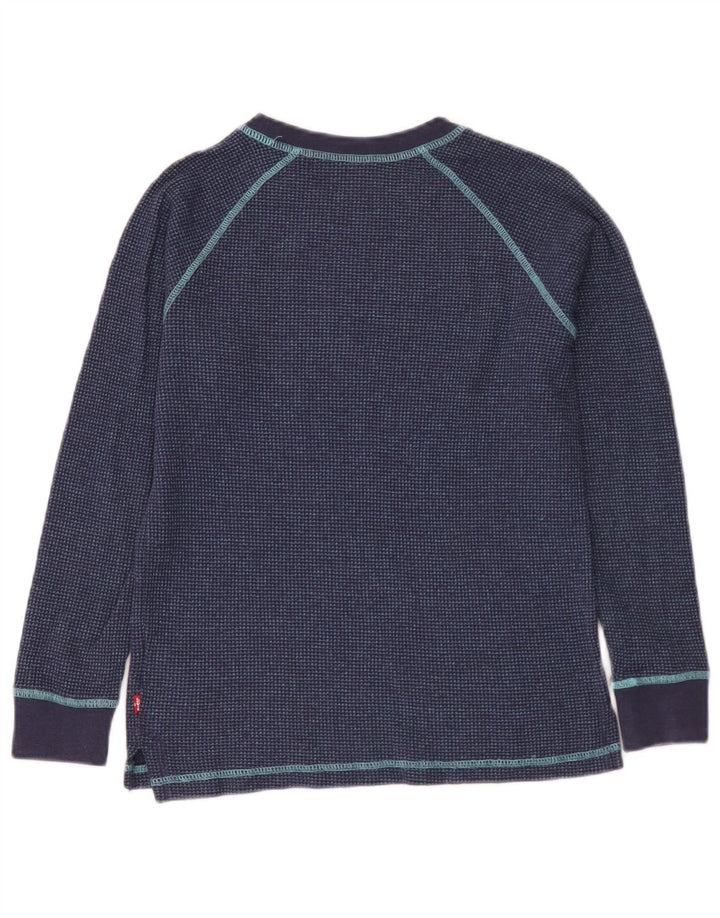 Top chłopięcy Levi's z długim rękawem 11-12 lat, granatowy, bawełniany