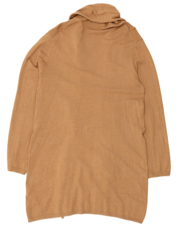 Damski sweter o przedłużonym fasonie Zara UK 14 Large Beżowa Wiskoza