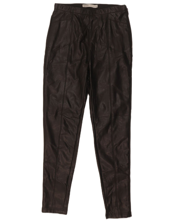 Spodnie damskie Oasis Skinny ze sztucznej skóry UK 8 Small W26 L27 Czarne
