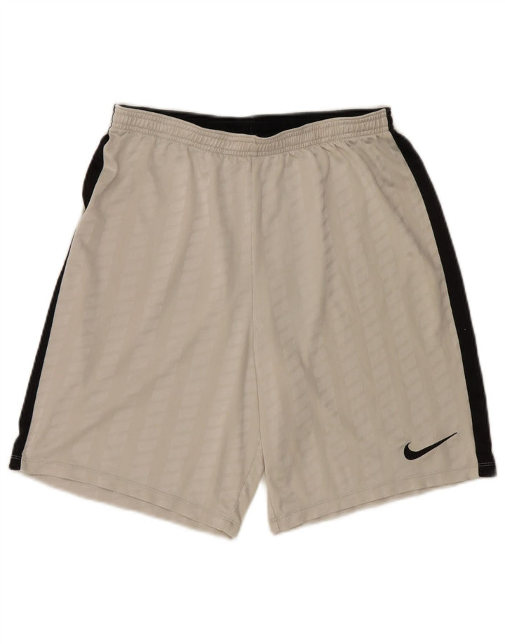 Męskie spodenki sportowe Nike Dri Fit, duże, białe, poliestrowe bloki kolorów