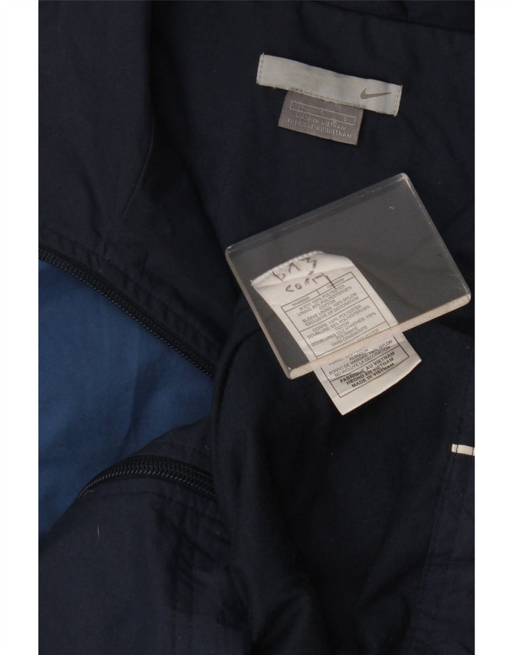 Męska kurtka dresowa Nike, duża, niebieska, nylonowa z blokami kolorów