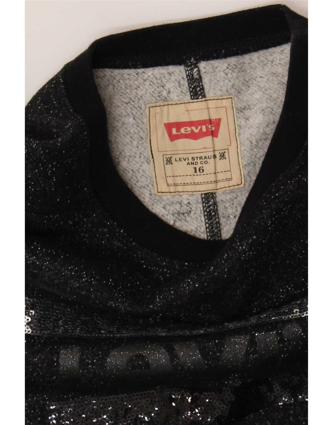 Dziewczęca bluza z grafiką Levi's, 15-16 lat, czarna
