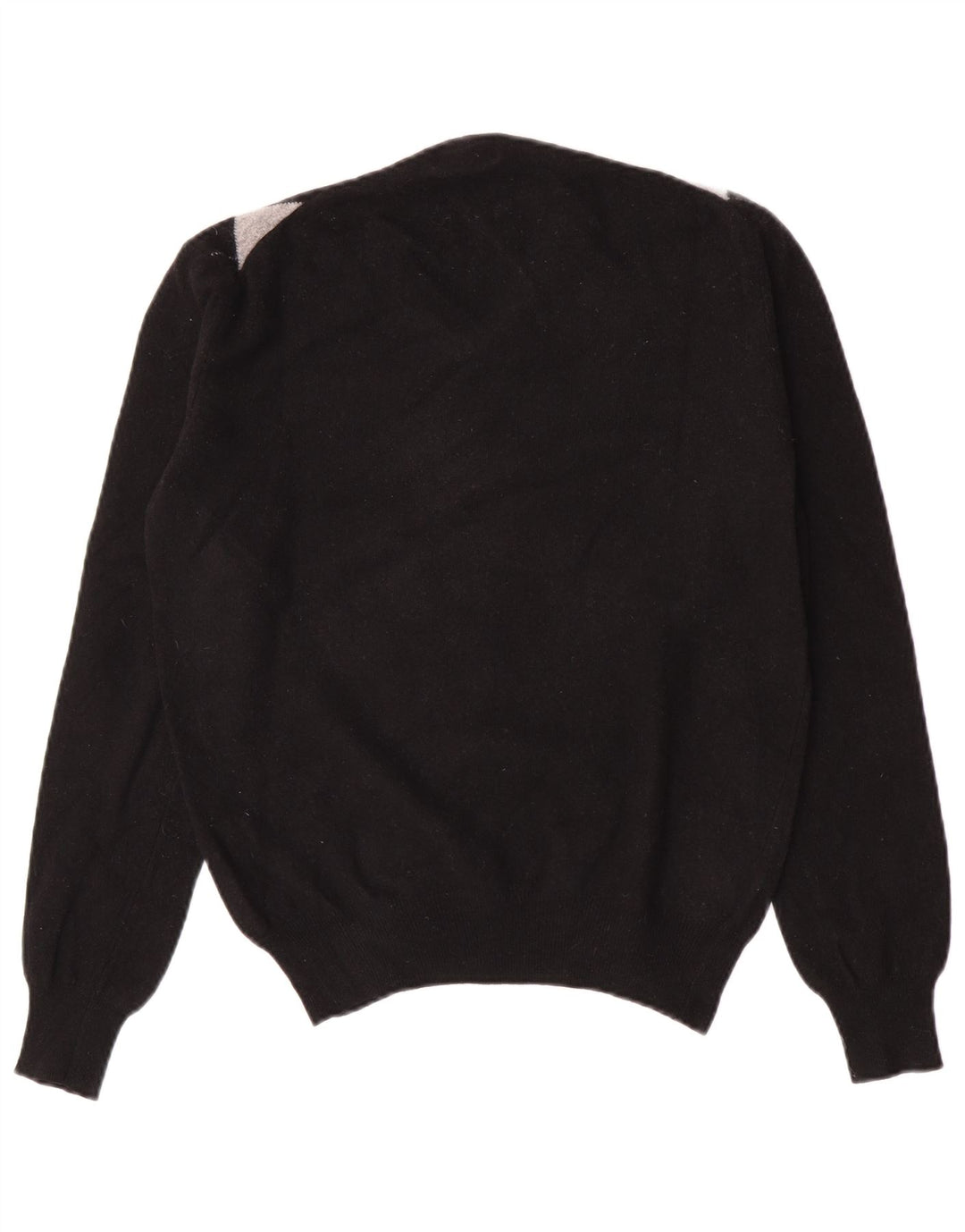 Męski sweter Kappa z dekoltem w kształcie litery V, średni czarny Argyle/Diament