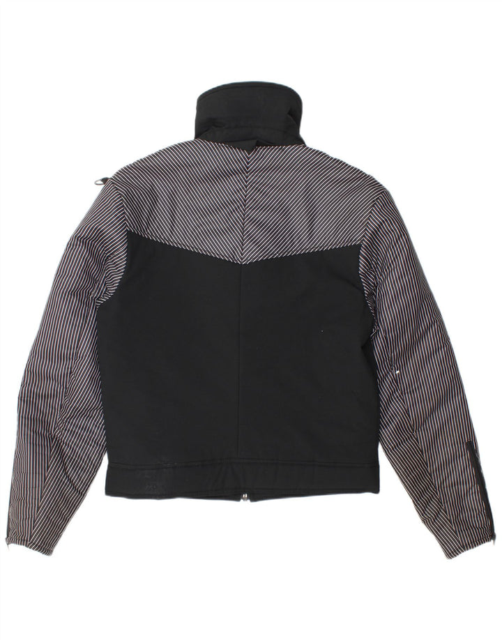 Męska ocieplana kurtka vintage UK 36, mała, czarna, z blokami kolorów, poliamid