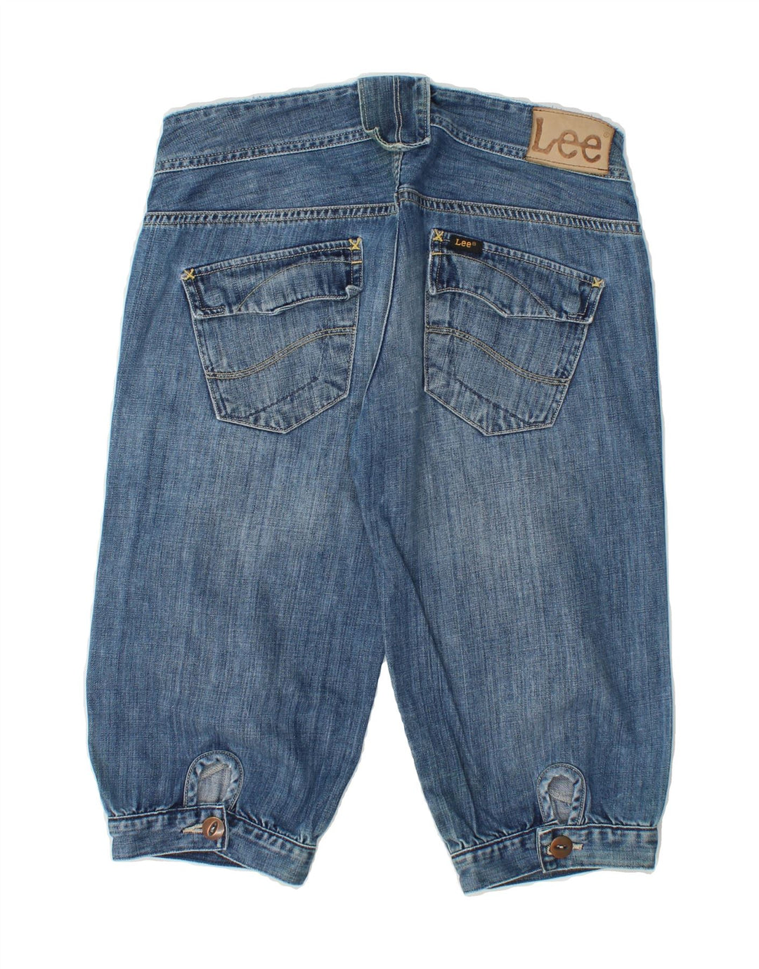 LEE Womens Bermuda Denim Shorts W29 Medium  Blue Cotton Vintage Lee and Second-Hand Lee from Messina Hembry 