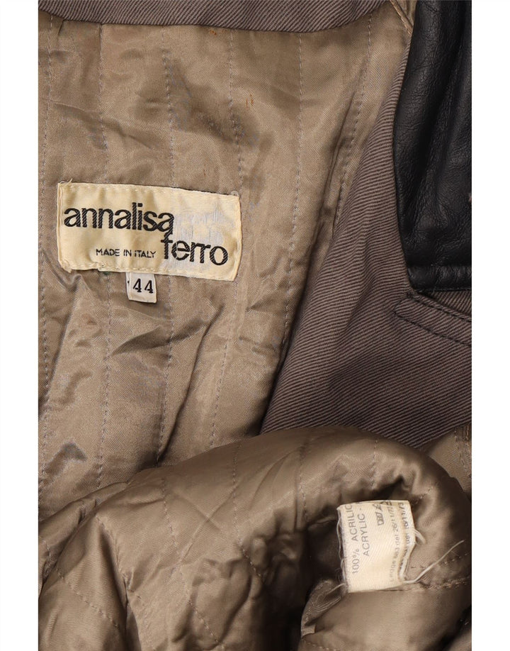 Płaszcz damski ANNALISA FERRO IT 44 Średni szary akryl