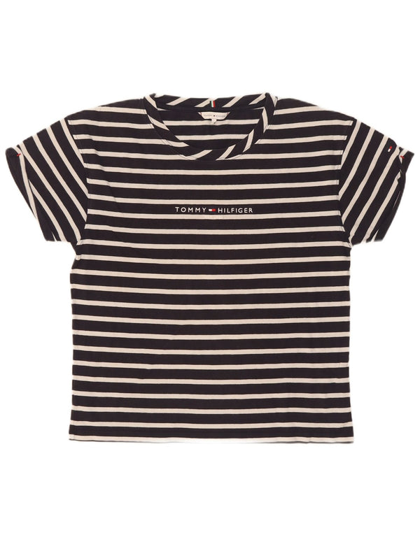 T-shirt damski Tommy Hilfiger Top UK 14 w średnie granatowe paski