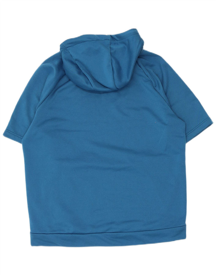 Męski sweter z kapturem i krótkim rękawem Nike Dri Fit, duży niebieski poliester