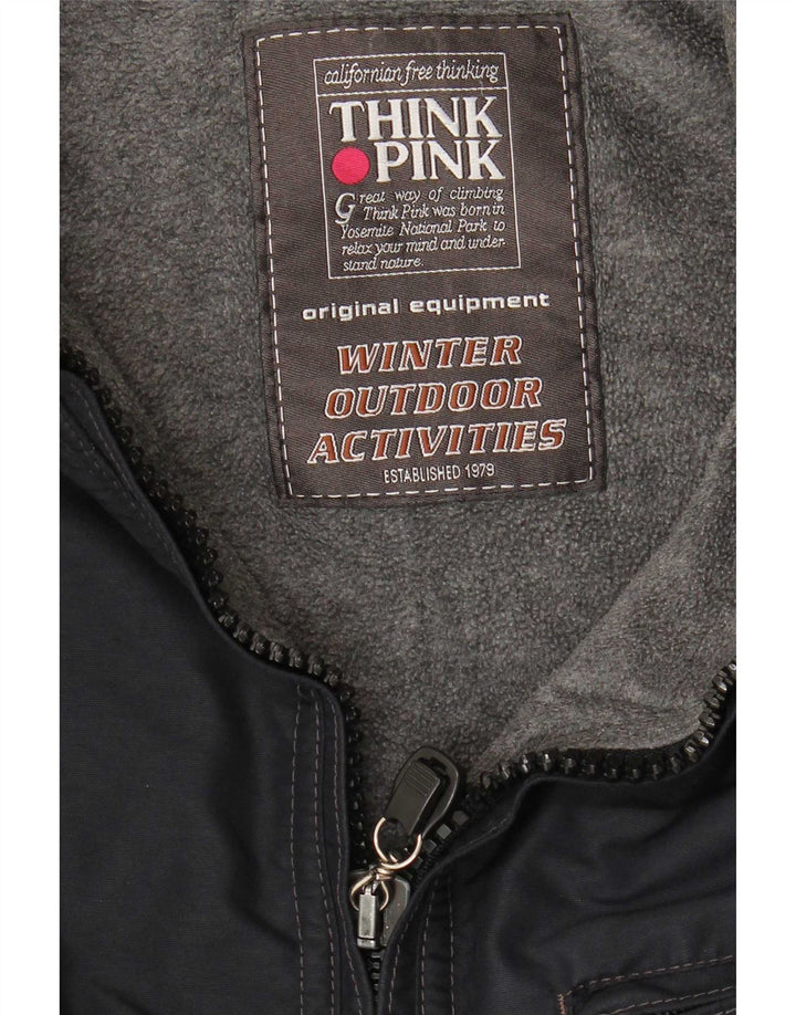 Think Pink Męska kurtka wiatrówka bomber UK 42 XL granatowa