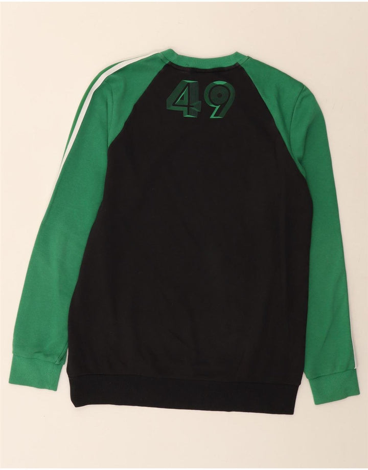 Bluza męska Adidas, średnia czarna, bawełniana z blokami kolorów