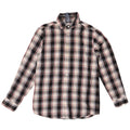 IZOD Chłopięca koszula flanelowa 14-15 lat, duża, czarna, bawełniana w kratę