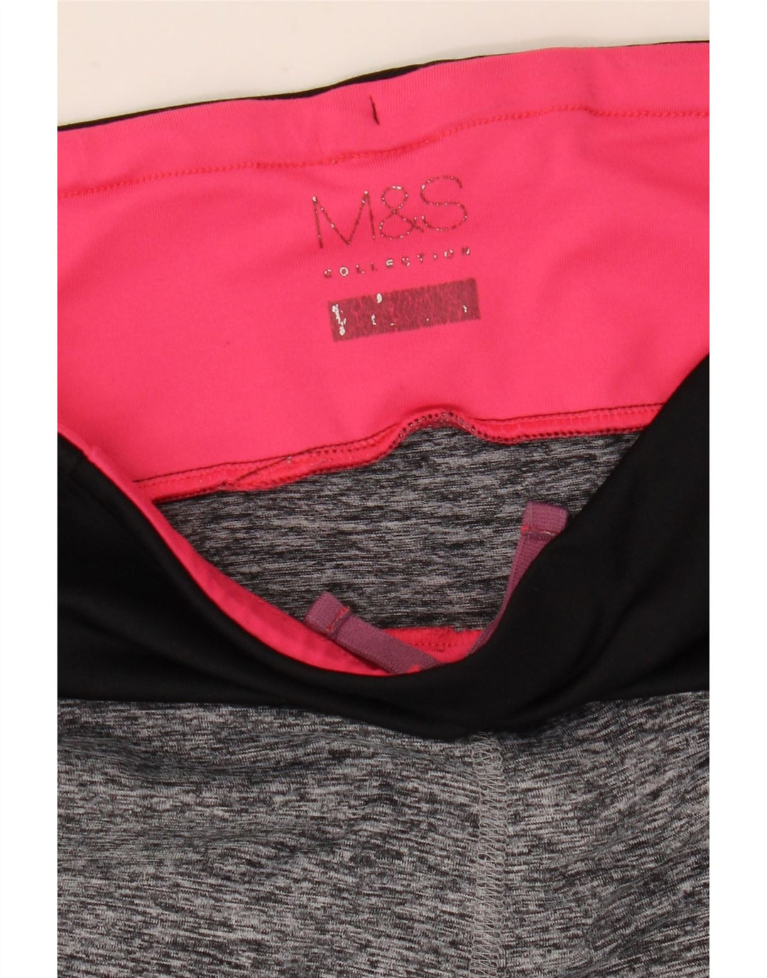 Damskie legginsy Capri MARKS & SPENCER UK 10, małe, szare, z blokami kolorów