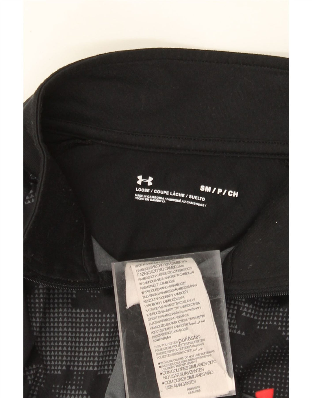 Męski dres Under Armour z zamkiem błyskawicznym i małym czarnym kamuflażem