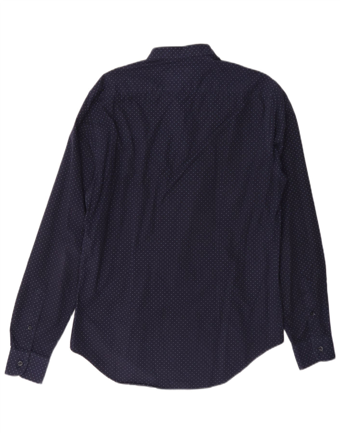 Koszula męska Zara Slim Fit, średnia, granatowa, bawełniana w cętki