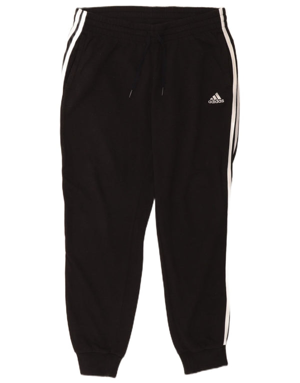 Adidas Womens Tracksuit Trousers Joggers UK 14 Large  Black Cotton
