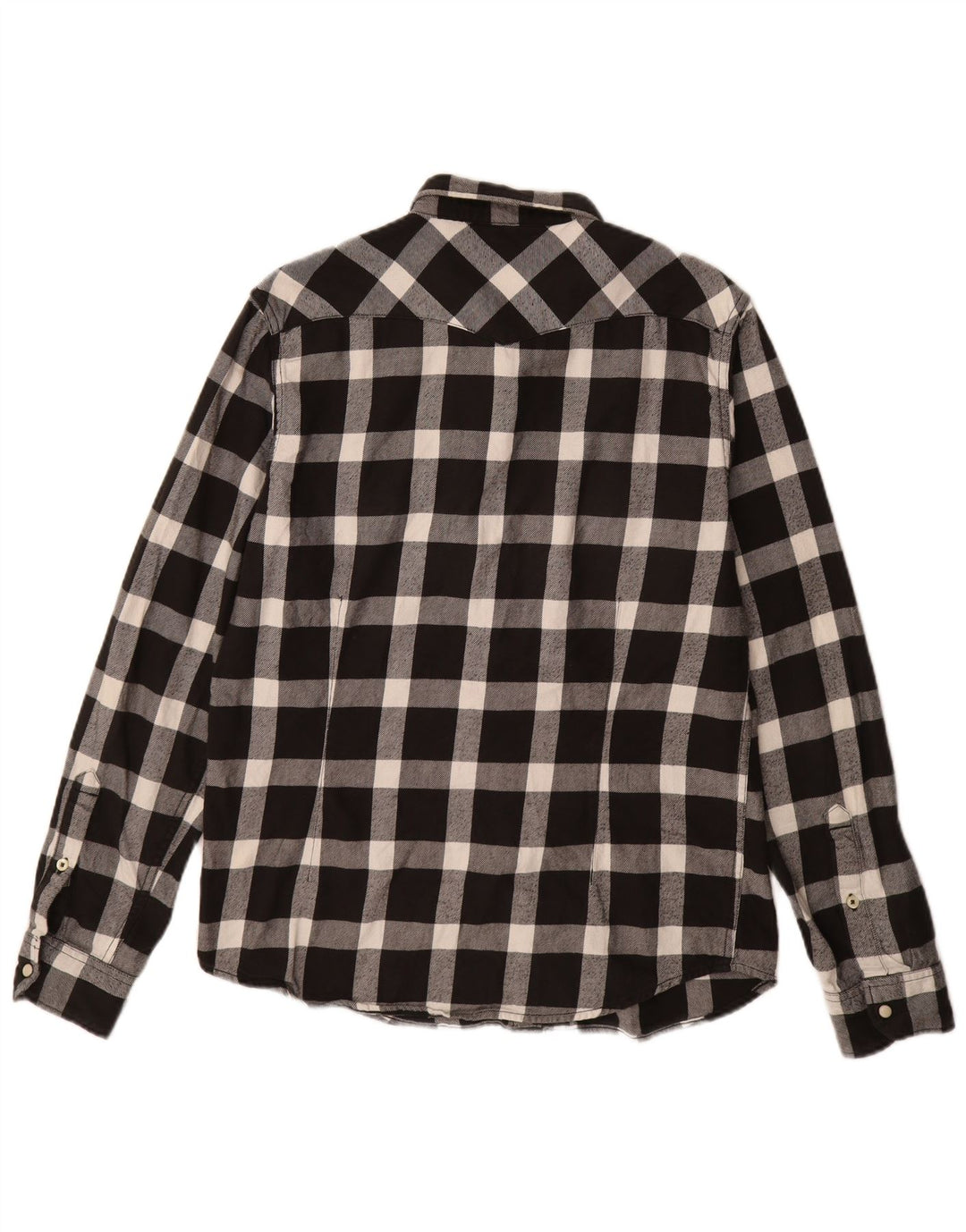 LEE Męska koszula flanelowa o dopasowanym kroju, bawełniana w średnią czarną kratkę