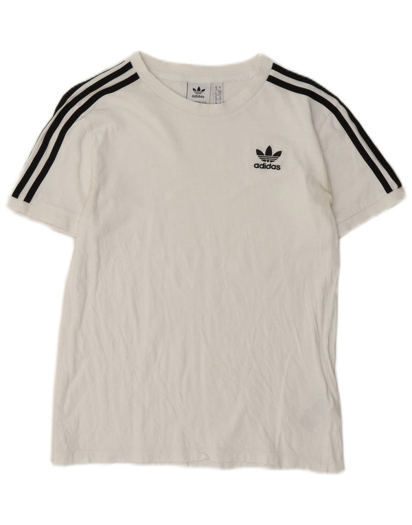 Damska koszulka graficzna Adidas Top UK 10 Small White Cotton