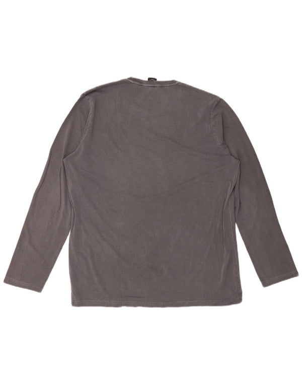 Męski top graficzny Scorpion Bay z długim rękawem, 2XL, szara bawełna