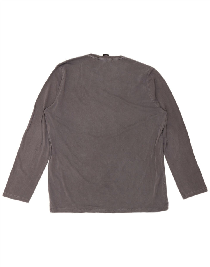 Męski top graficzny Scorpion Bay z długim rękawem, 2XL, szara bawełna