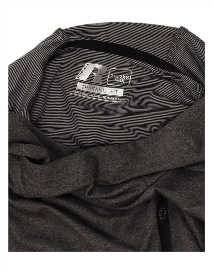 Top męski z kapturem i kapturem RUSSELL ATHLETIC UK 50/52 2XL szary