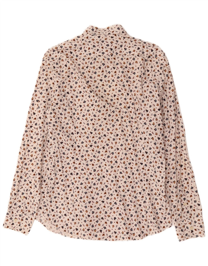 Koszula męska Massimo Dutti, średnia, biała, bawełniana w kwiaty