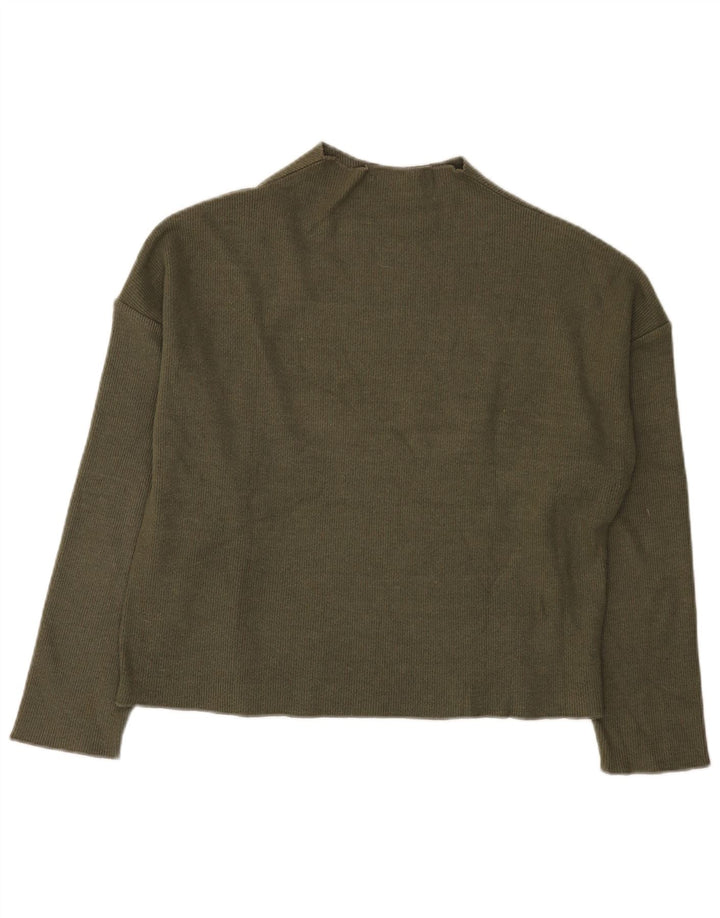 Damski sweter oversize z golfem Zara UK 10 Small Khaki
