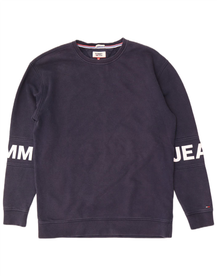 Męski sweter męski TOMMY HILFIGER o swobodnym kroju, w kolorze średniego granatu