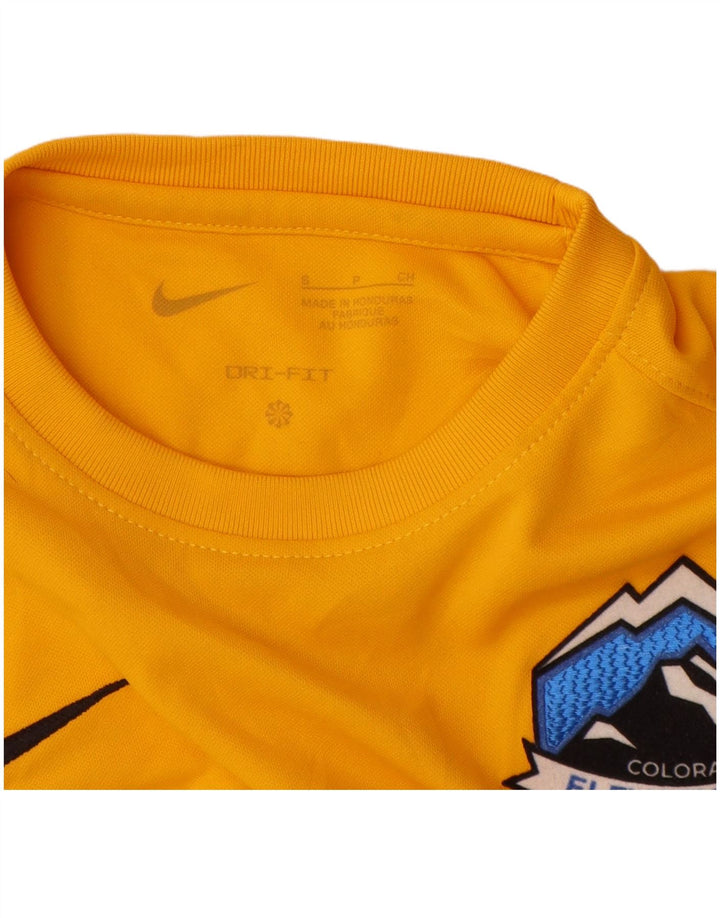Chłopięcy T-shirt z grafiką Nike Dri Fit, mały, żółty, 8-9 lat, żółty poliester