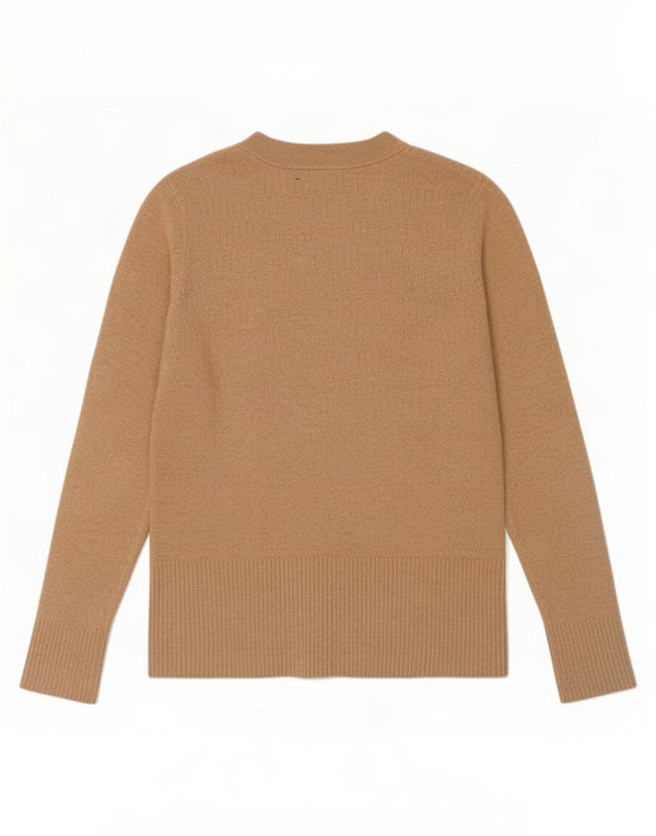 Sweter damski Marks & Spencer z okrągłym dekoltem, UK 12, średni beż, wiskoza